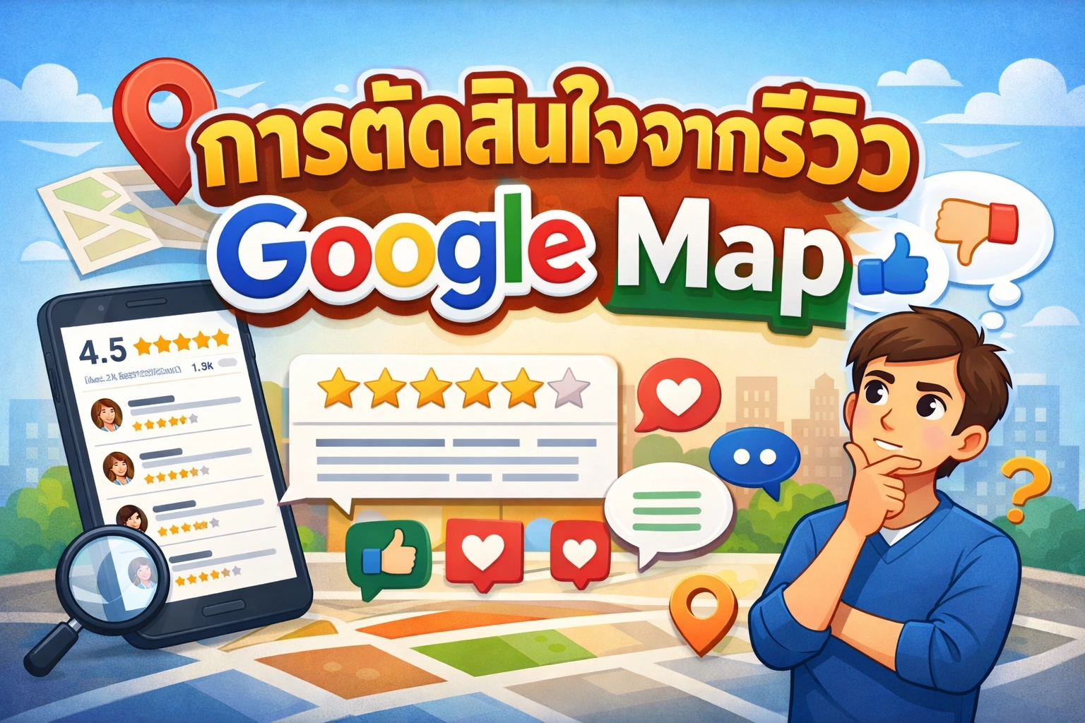 การตัดสินใจจากรีวิว Google Map